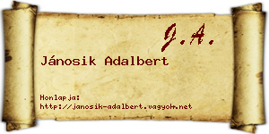 Jánosik Adalbert névjegykártya